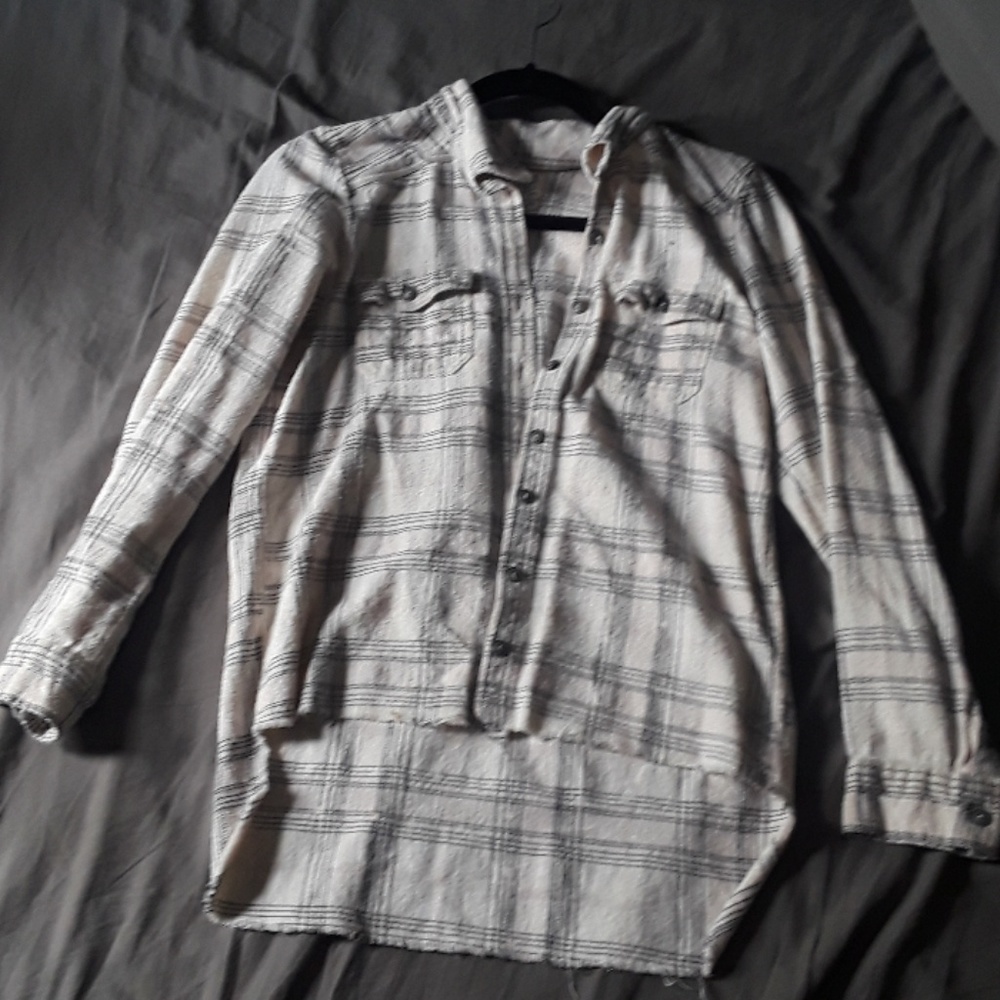 Black and White Billabong Flannel